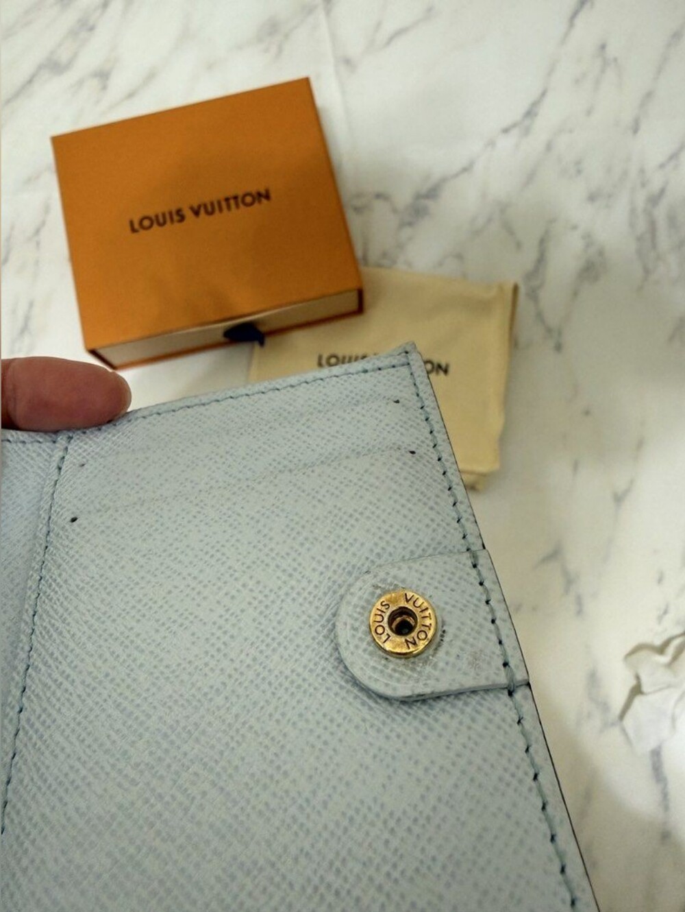 Louis Vuitton Lisa Wallet Mini Wallet Olympe Blue Folding Wallet - Picture 9 of 10